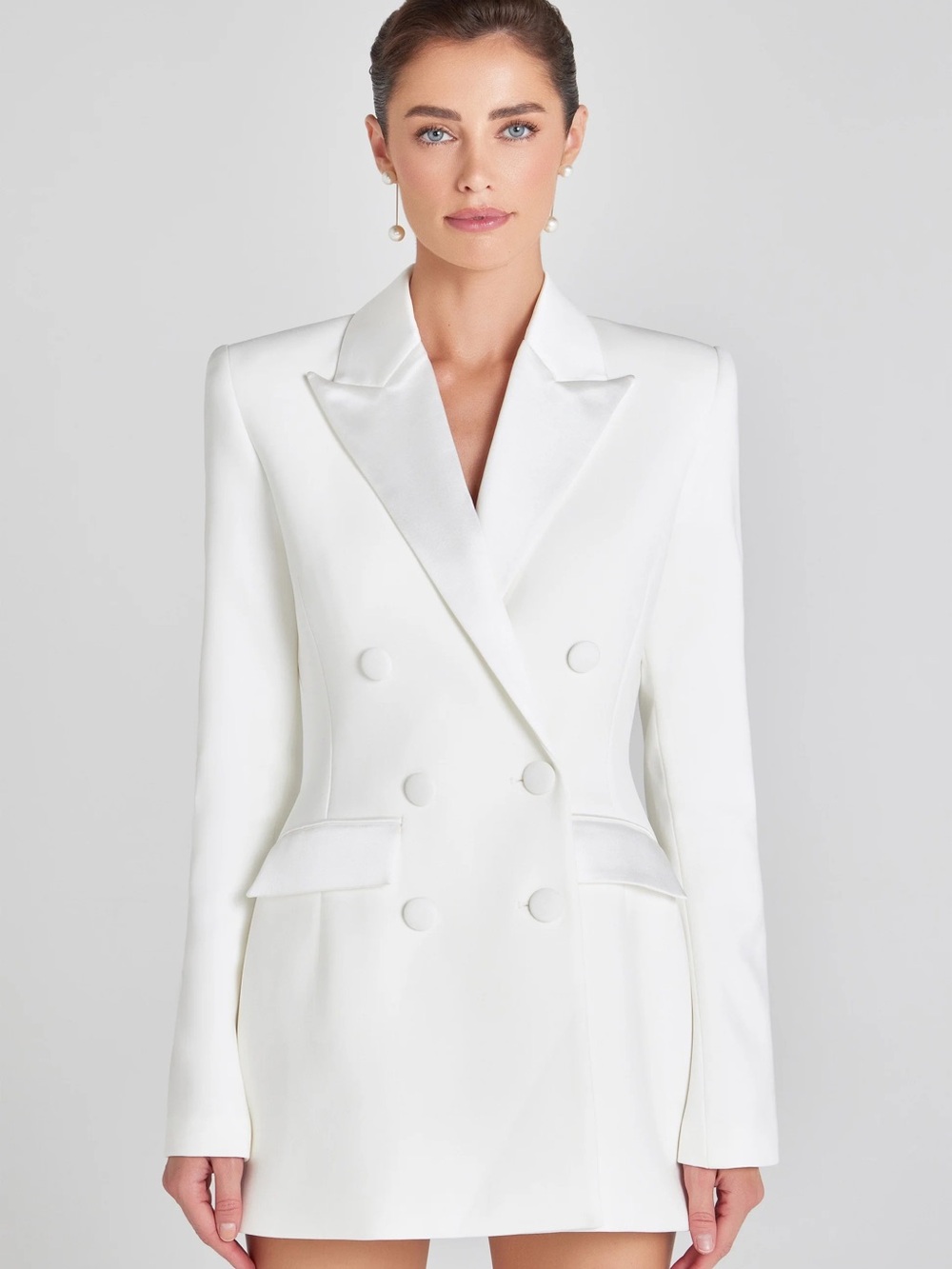 Monica White Blazer Dress